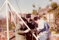 cdt-ed-peliquin-class-of-77-and-maj-george-lovelace-assc-pms-1975-78-teach-jim-cuaderes-class-of-79-to-rappel-off-the-top-of-the-armory-circa-1976